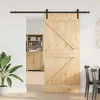 Slankios durys NARVIK 80 x 210 cm (213,5 cm) Natūrali ir juoda