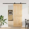 Slankios durys NARVIK 80 x 210 cm (213,5 cm) Natūrali ir juoda