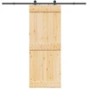 Slankios durys NARVIK 80 x 210 cm (213,5 cm) Natūrali ir juoda