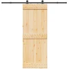 Slankios durys NARVIK 80 x 210 cm (213,5 cm) Natūrali ir juoda