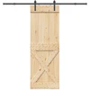 Slankios durys NARVIK 80 x 210 cm (213,5 cm) Natūrali ir juoda