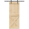 Slankios durys NARVIK 85 x 210 cm (152,5 cm) Natūrali ir juoda