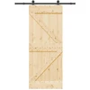 Slankios durys NARVIK 85 x 210 cm (152,5 cm) Natūrali ir juoda