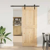 Slankios durys NARVIK 85 x 210 cm (152,5 cm) Natūrali ir juoda