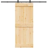 Slankios durys NARVIK 85 x 210 cm (213,5 cm) Natūrali ir juoda