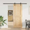 Slankios durys NARVIK 85 x 210 cm (213,5 cm) Natūrali ir juoda