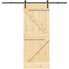 Slankios durys NARVIK 85 x 210 cm (213,5 cm) Natūrali ir juoda