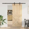Slankios durys NARVIK 95 x 210 cm (213,5 cm) Natūrali ir juoda