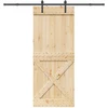 Slankios durys NARVIK 95 x 210 cm (213,5 cm) Natūrali ir juoda