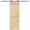 Slankios durys NARVIK Natūrali ir juoda 80 x 210 cm (213,5 cm)