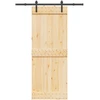 Slankios durys NARVIK Natūrali ir juoda 80 x 210 cm (152,5 cm)