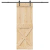 Slankios durys NARVIK Natūrali ir juoda 80 x 210 cm (213,5 cm)