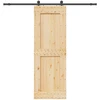 Slankios durys NARVIK Natūrali ir juoda 80 x 210 cm (213,5 cm)