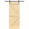 Slankios durys NARVIK Natūrali ir juoda 85 x 210 cm (152,5 cm)