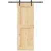 Slankios durys NARVIK Natūrali ir juoda 80 x 210 cm (152,5 cm)
