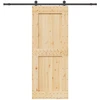 Slankios durys NARVIK Natūrali ir juoda 90 x 210 cm (213,5 cm)