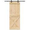 Slankios durys NARVIK Natūrali ir juoda 85 x 210 cm (152,5 cm)
