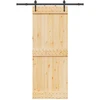 Slankios durys NARVIK Natūrali ir juoda 80 x 210 cm (152,5 cm)