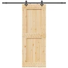 Slankios durys NARVIK Natūrali ir juoda 85 x 210 cm (213,5 cm)