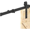 Slankios durys NARVIK Natūrali ir juoda 85 x 210 cm (152,5 cm)