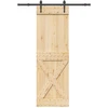 Slankios durys NARVIK Natūrali ir juoda 70 x 210 cm (152,5 cm)