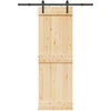Slankios durys NARVIK Natūrali ir juoda 70 x 210 cm (152,5 cm)