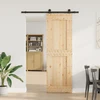 Slankios durys NARVIK Natūrali ir juoda 70 x 210 cm (152,5 cm)
