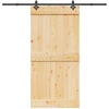 Slankios durys NARVIK Natūrali ir juoda 100 x 210 cm (213,5 cm)