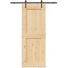 Slankios durys NARVIK Natūrali ir juoda 85 x 210 cm (152,5 cm)