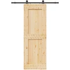 Slankios durys NARVIK Natūrali ir juoda 80 x 210 cm (152,5 cm)
