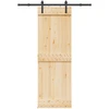 Slankios durys NARVIK Natūrali ir juoda 70 x 210 cm (152,5 cm)
