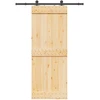 Slankios durys NARVIK Natūrali ir juoda 80 x 210 cm (152,5 cm)