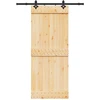 Slankios durys NARVIK Natūrali ir juoda 85 x 210 cm (152,5 cm)