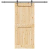 Slankios durys NARVIK Natūrali ir juoda 100 x 210 cm (213,5 cm)