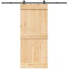 Slankios durys NARVIK Natūrali ir juoda 90 x 210 cm (213,5 cm)