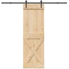 Slankios durys NARVIK Natūrali ir juoda 70 x 210 cm (213,5 cm)