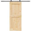 Slankios durys NARVIK Natūrali ir juoda 95 x 210 cm (213,5 cm)