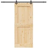Slankios durys NARVIK Natūrali ir juoda 95 x 210 cm (213,5 cm)