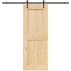 Slankios durys NARVIK Natūrali ir juoda 85 x 210 cm (213,5 cm)