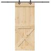 Slankios durys NARVIK Natūrali ir juoda 95 x 210 cm (213,5 cm)