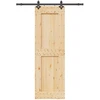 Slankios durys NARVIK Natūrali ir juoda 70 x 210 cm (152,5 cm)