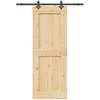 Slankios durys NARVIK Natūrali ir juoda 85 x 210 cm (152,5 cm)