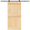 Slankios durys NARVIK Natūrali ir juoda 100 x 210 cm (213,5 cm)