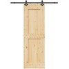 Slankios durys NARVIK Natūrali ir juoda 70 x 210 cm (152,5 cm)