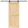 Slankios durys NARVIK Natūrali ir juoda 95 x 210 cm (213,5 cm)