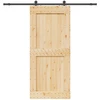 Slankios durys NARVIK Natūrali ir juoda 100 x 210 cm (213,5 cm)