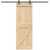 Slankios durys NARVIK Natūrali ir juoda 80 x 210 cm (213,5 cm)