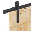 Slankios durys NARVIK Natūrali ir juoda 100 x 210 cm (213,5 cm)