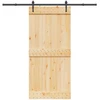 Slankios durys NARVIK Natūrali ir juoda 95 x 210 cm (213,5 cm)