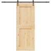 Slankios durys NARVIK Natūrali ir juoda 90 x 210 cm (213,5 cm)